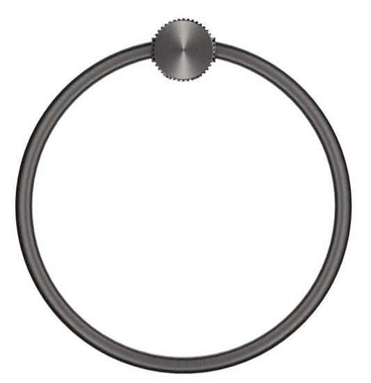 Mica Fluted Towel Ring – Gunmetal