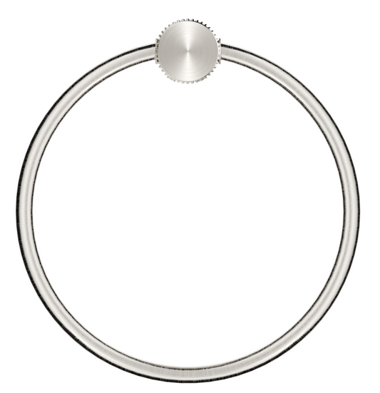 Mica Fluted Towel Ring – Brushed Nickel