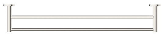 Mica Double Towel Rail 800 – Brushed Nickel