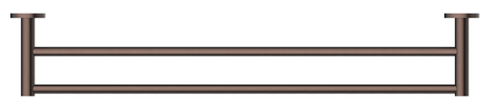 Mica Double Towel Rail 800 – Dusk Bronze