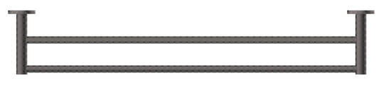 Mica Double Towel Rail 800 – Gunmetal