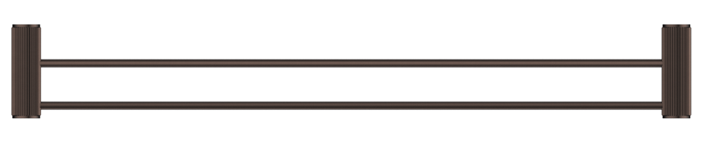 Mica Fluted Double Towel Rail – Dusk Bronze