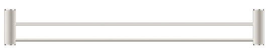 Mica Fluted Double Towel Rail – Brushed Nickel