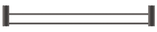 Mica Fluted Double Towel Rail – Gunmetal