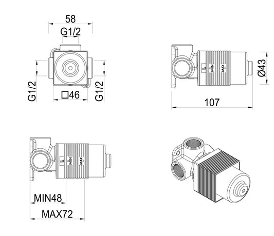 Beki Shower Mixer - BODY