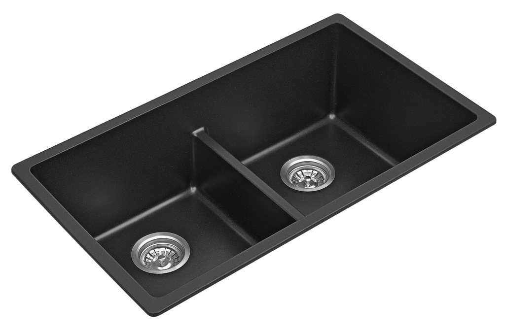 Fomos Sink 790 x 460mm - Double Bowl – Black