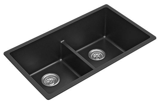 Fomos Sink 790 x 460mm - Double Bowl – Black
