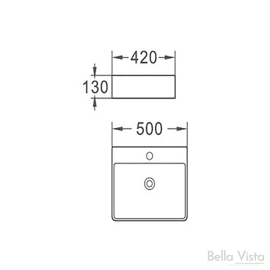 Florentine 500 x 420mm – Matte White