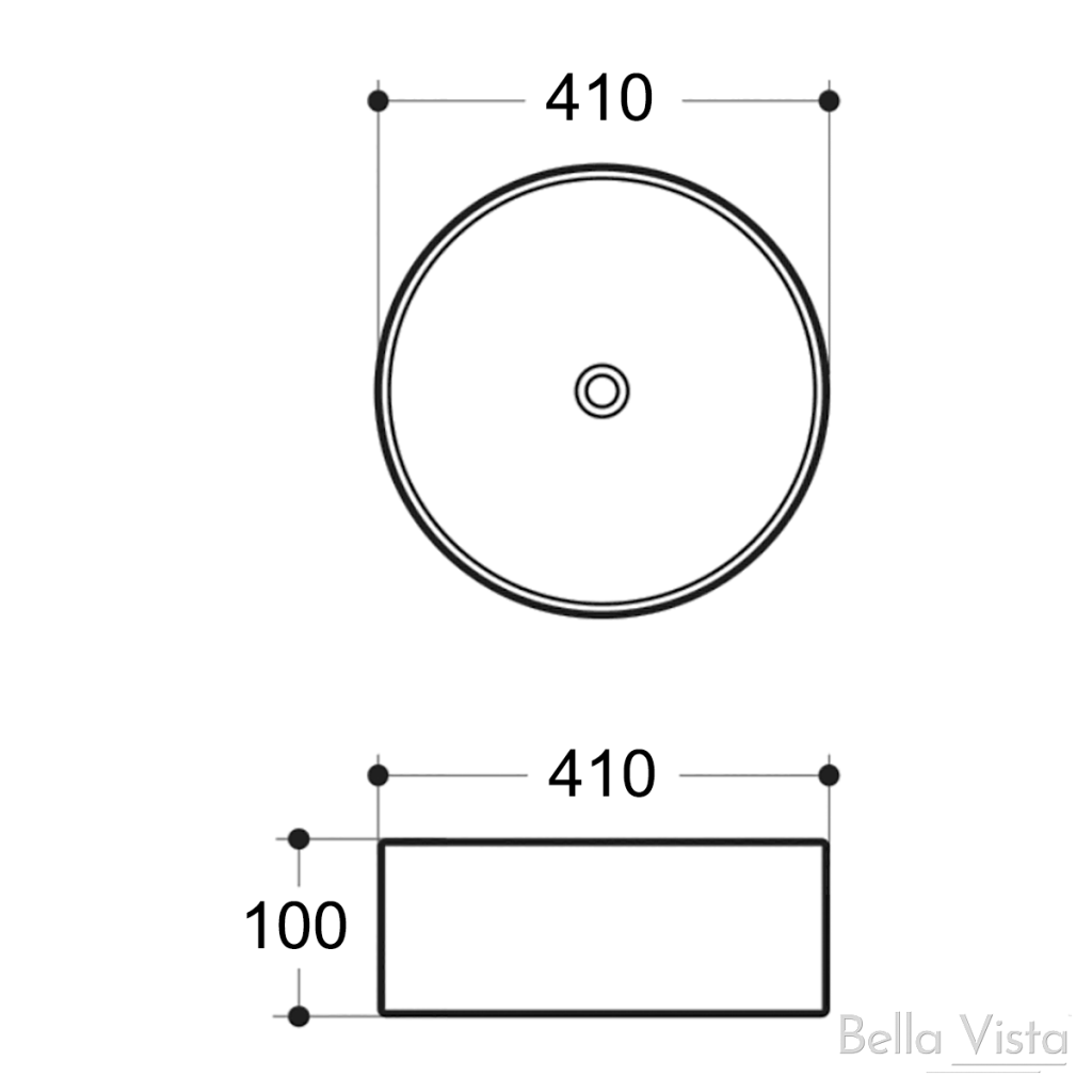 Aimee 410 x 100mm – Matte White