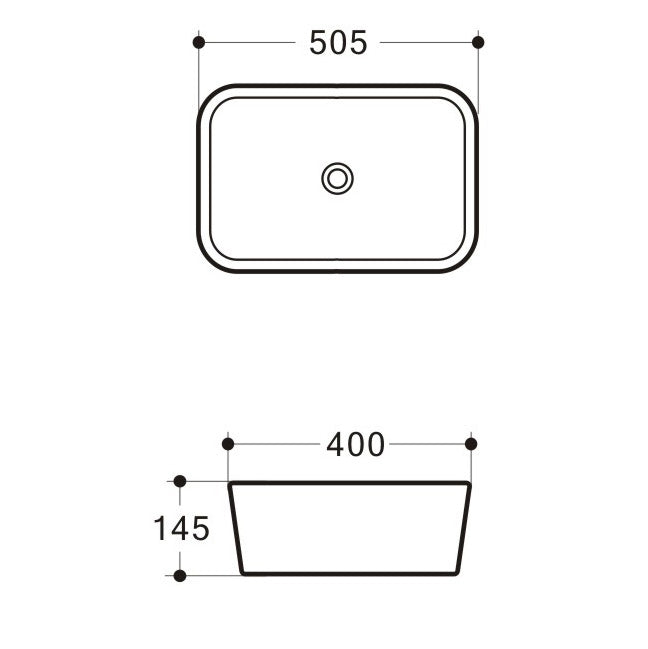 Lina 500 x 400mm – Matte White