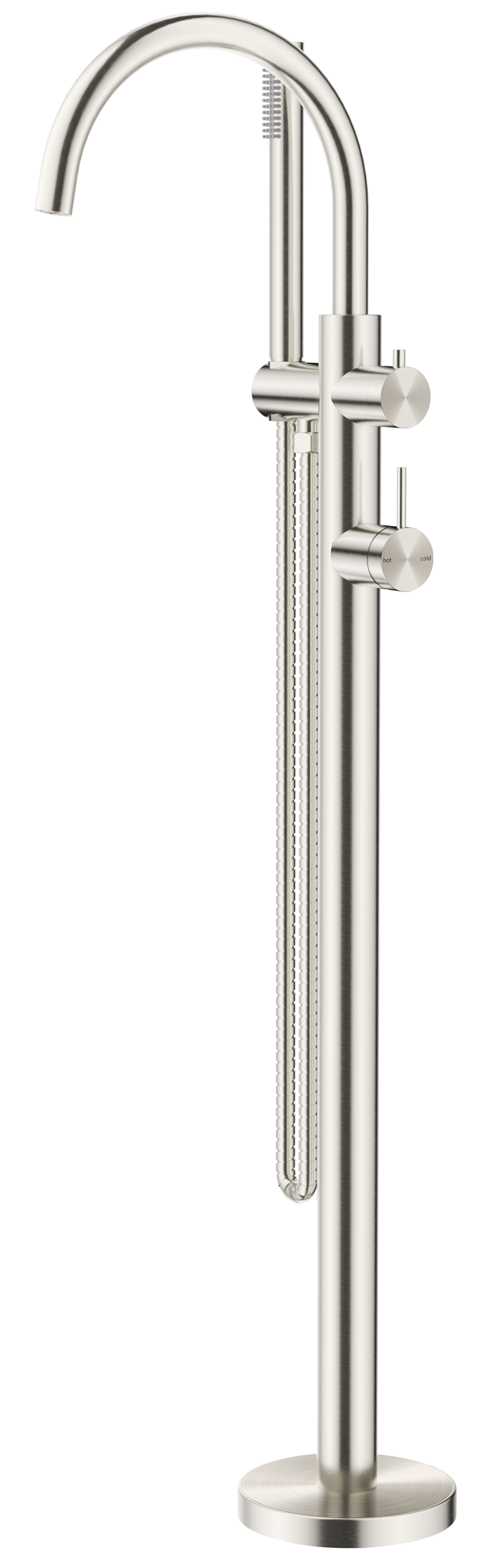 Mica Freestanding Bath Mixer with Hand Shower – Brushed Nickel