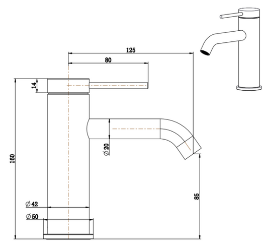 Mica Basin Mixer – Black