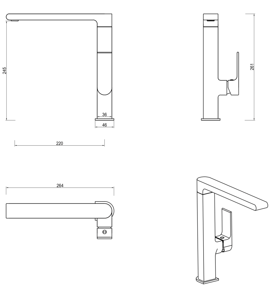 Beki Sink Mixer – Brushed Nickel