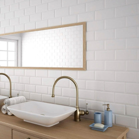 Cove Bevelled White Matt 7.5x15