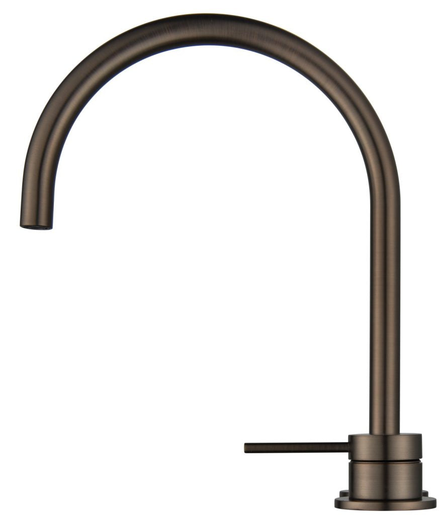 Mica Gooseneck Hob Sink/Basin Mixer Set – Dusk Bronze