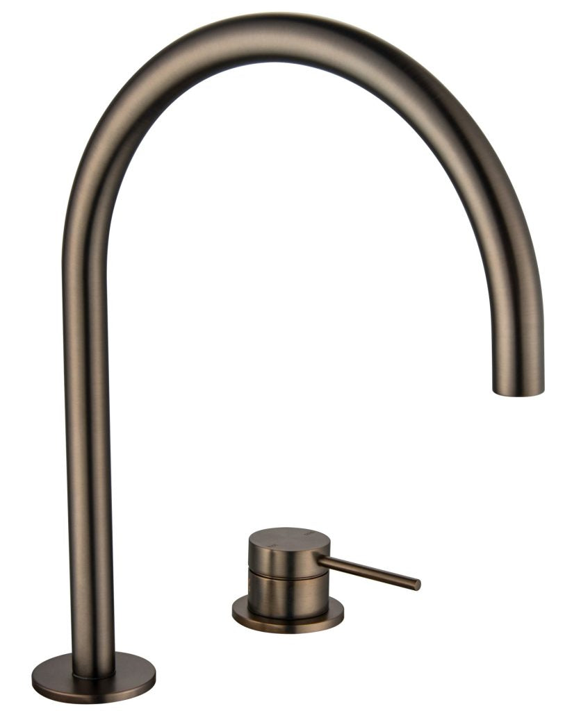 Mica Gooseneck Hob Sink/Basin Mixer Set – Dusk Bronze