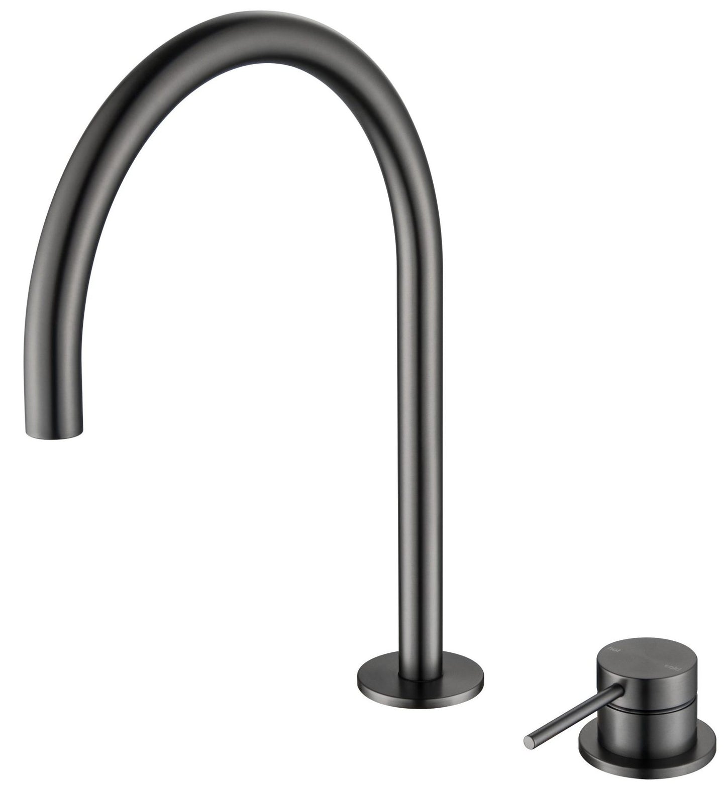 Mica Gooseneck Hob Sink/Basin Mixer Set – Gunmetal