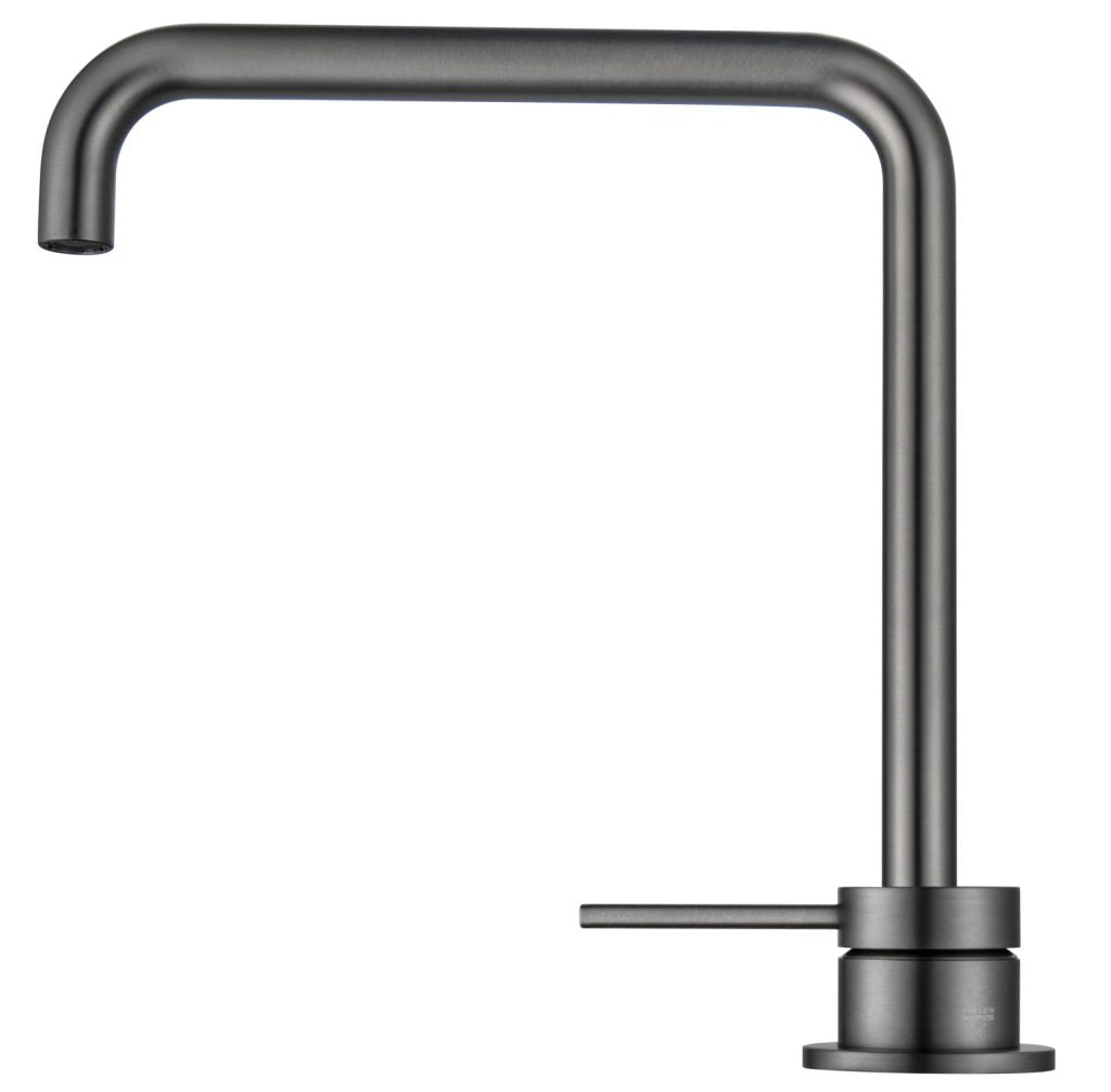 Mica Soft-Square Hob Sink/Basin Mixer Set – Gunmetal