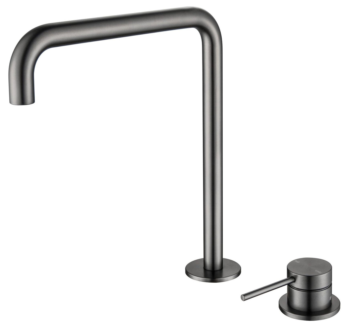 Mica Soft-Square Hob Sink/Basin Mixer Set – Gunmetal