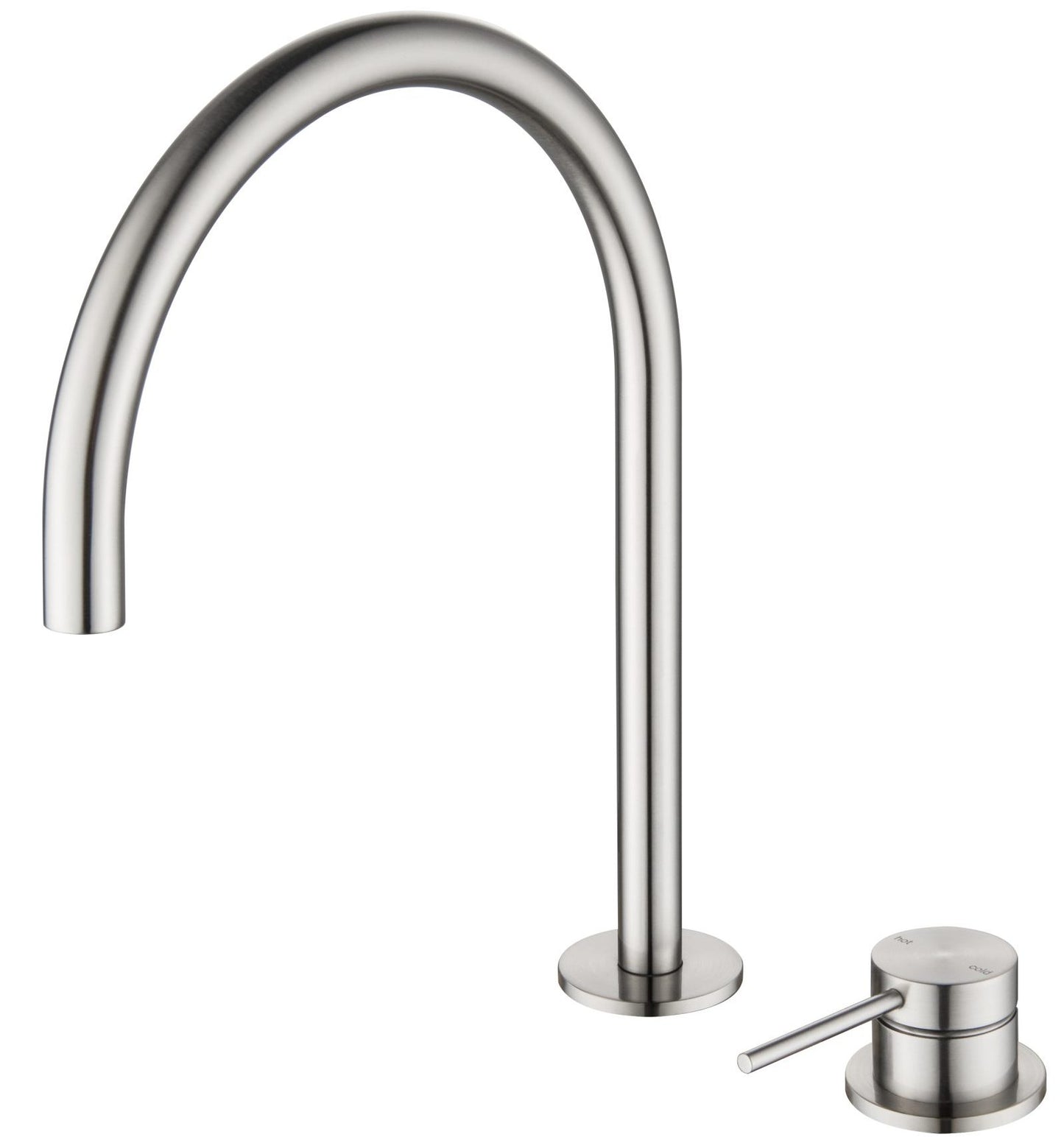 Mica Gooseneck Hob Sink/Basin Mixer Set – Brushed Nickel
