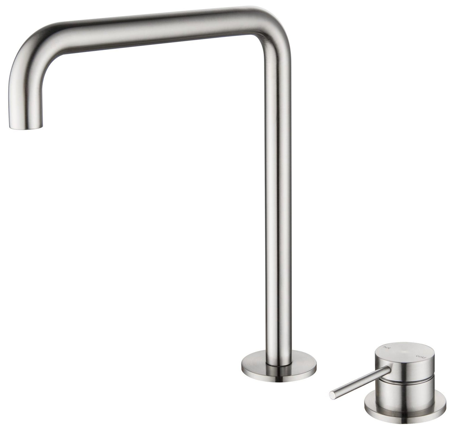 Mica Soft-Square Hob Sink/Basin Mixer Set – Brushed Nickel