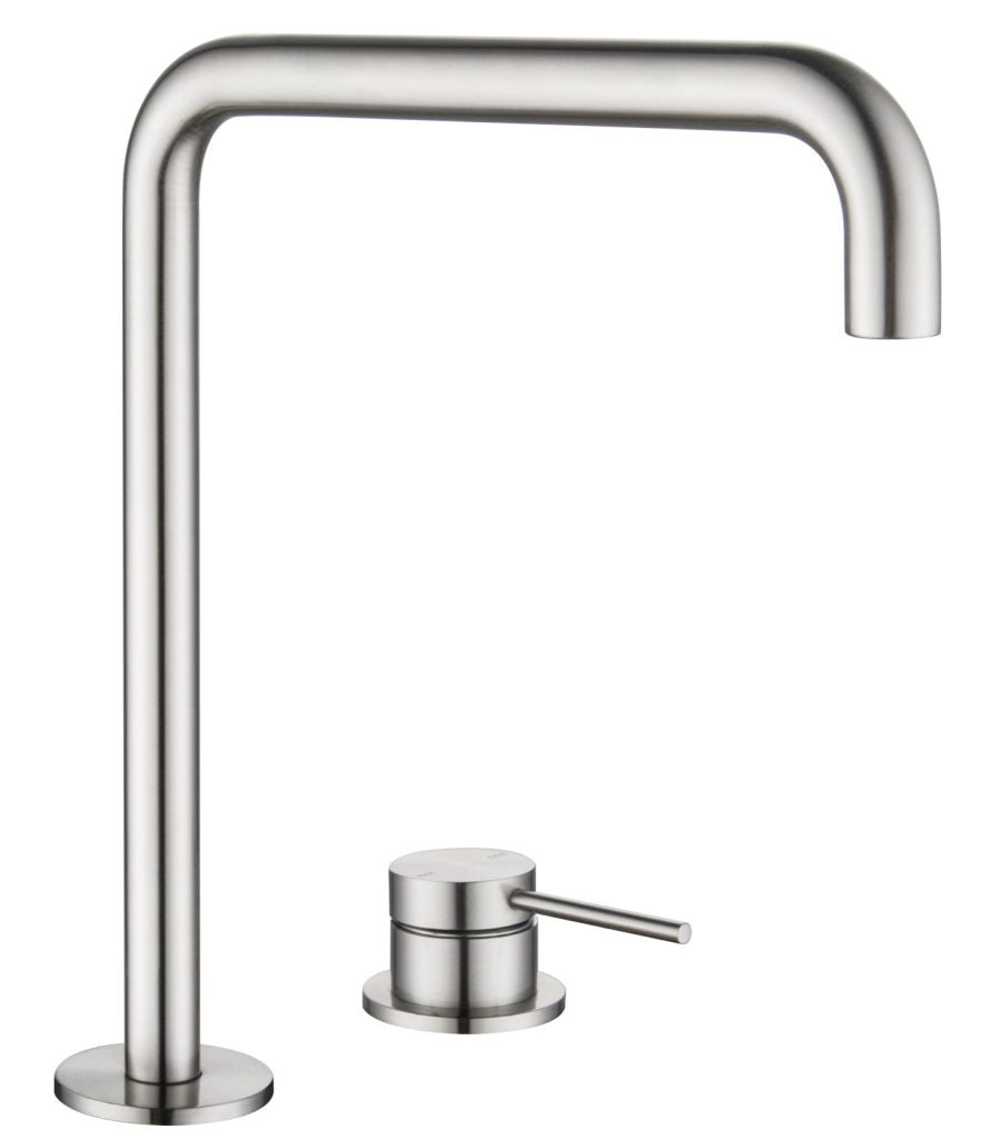 Mica Soft-Square Hob Sink/Basin Mixer Set – Brushed Nickel