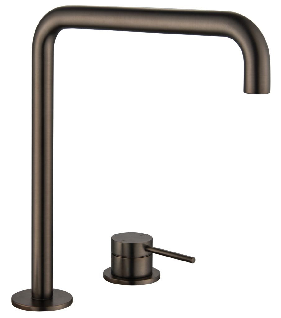 Mica Soft-Square Hob Sink/Basin Mixer Set – Dusk Bronze