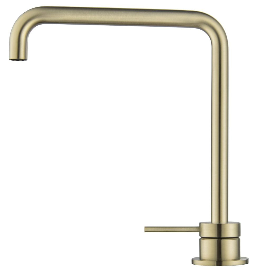 Mica Soft-Square Hob Sink/Basin Mixer Set – French Gold
