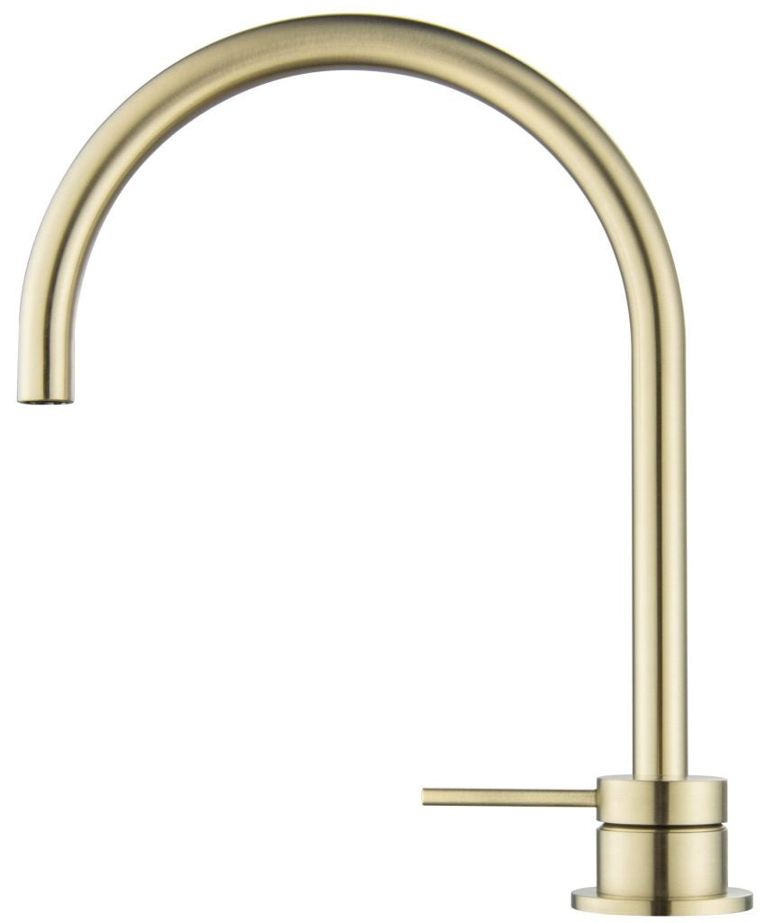 Mica Gooseneck Hob Sink/Basin Mixer Set – French Gold