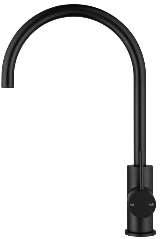 Mica Gooseneck Sink Mixer – Black