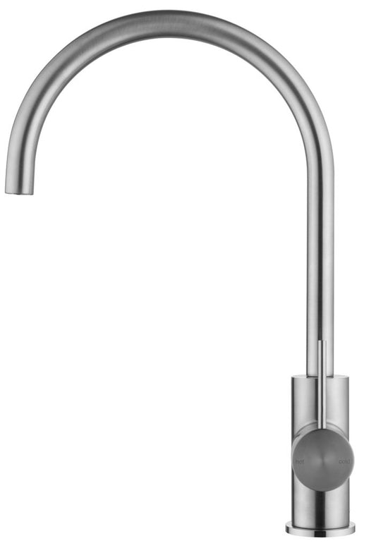 Mica Gooseneck Sink Mixer – Brushed Nickel