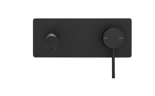 Mica Wall-Spout Combo - Straight Spout - 1P - TRIM KIT ONLY – Black