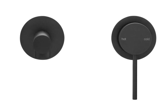 Mica Wall-Spout Combo - Straight Spout - 2P - TRIM KIT ONLY – Black