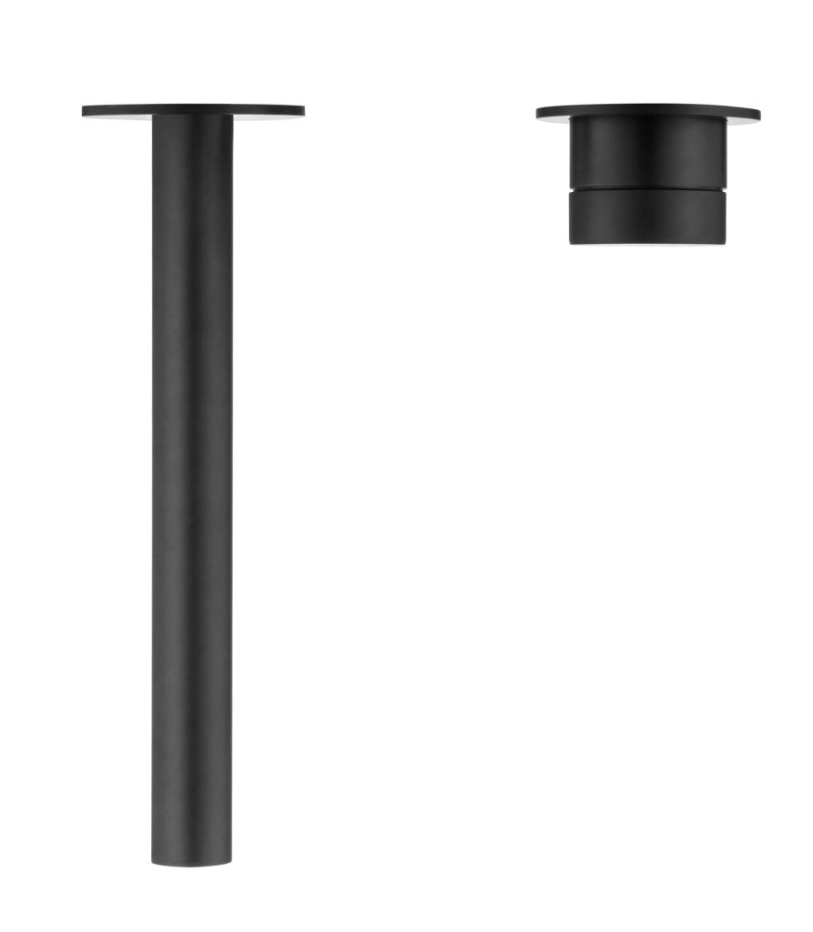 Mica Wall-Spout Combo - Straight Spout - 2P - TRIM KIT ONLY – Black