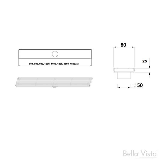 Project Shower Grate 1800 – Stainless Steel