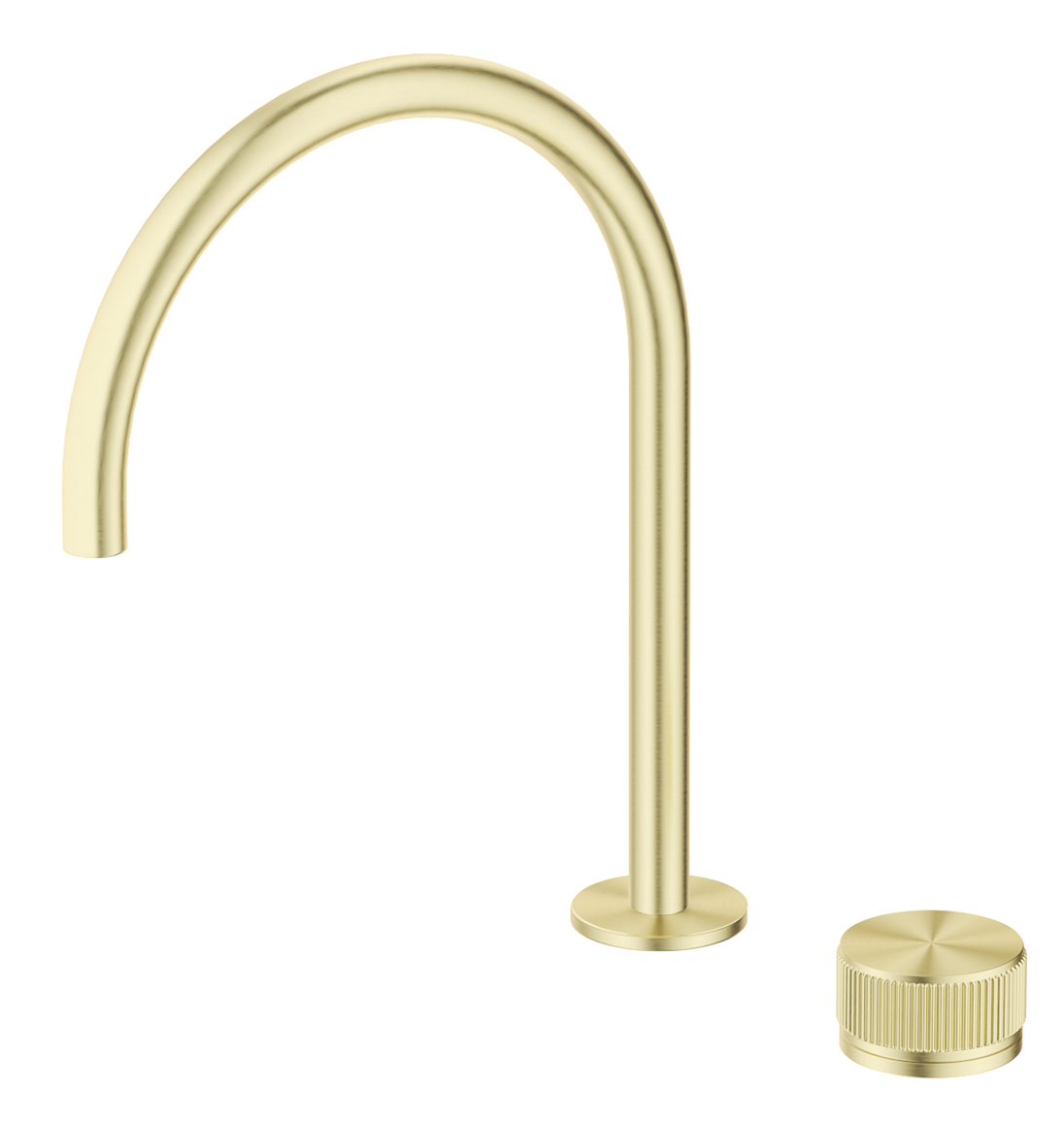 Mica Fluted Gooseneck Hob Sink/Basin Mixer Set – French Gold