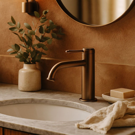 Mica Heritage Basin Mixer – Dusk Bronze