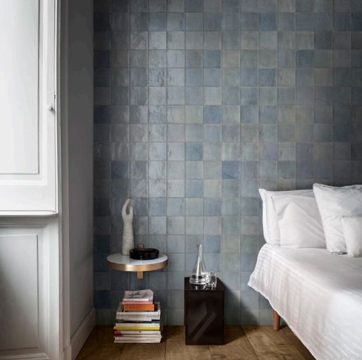 Zellige Pale Blue Grey Gloss 10x10