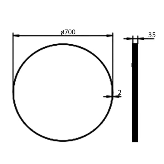 Bianca Round Framed Mirror