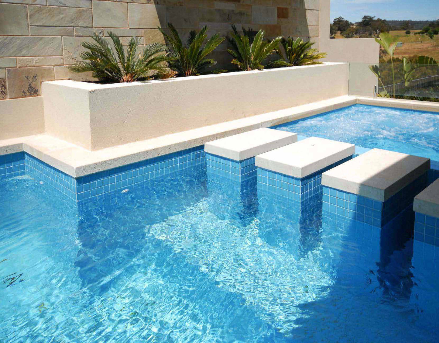 Cotto Pool Mosaics Gloss Sky Blue 4.7X4.7