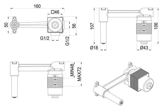 Beki Wall Spout Combo - BODY