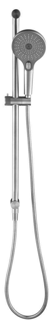 Mica Fluted Shower Rail - Inbuilt Inlet – Brushed Nickel