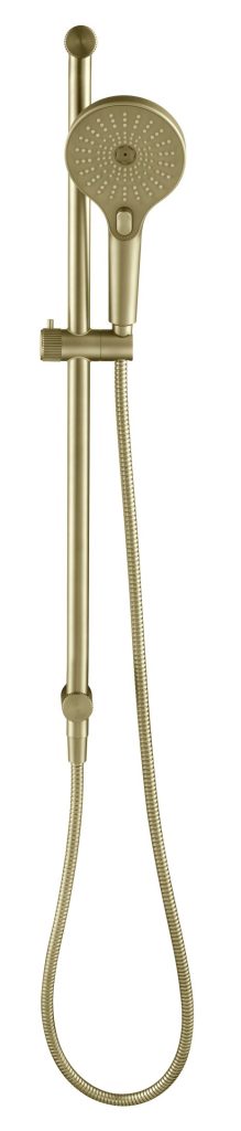 Mica Fluted Shower Rail - Inbuilt Inlet – French Gold