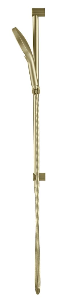 Mica Fluted Shower Rail - Inbuilt Inlet – French Gold