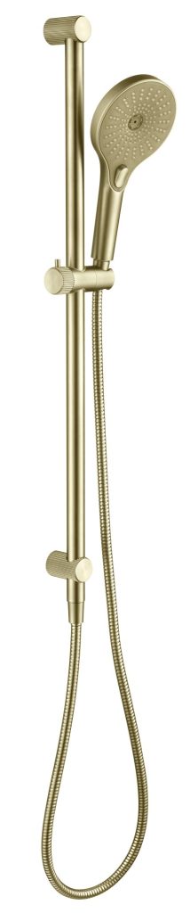 Mica Fluted Shower Rail - Inbuilt Inlet – French Gold
