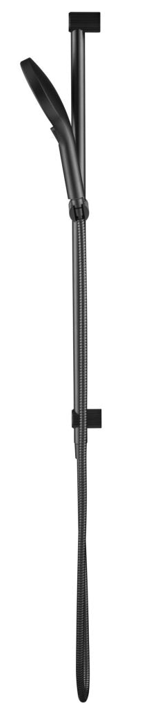 Mica Fluted Shower Rail - Inbuilt Inlet – Gunmetal