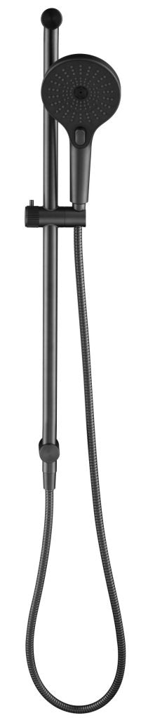 Mica Fluted Shower Rail - Inbuilt Inlet – Gunmetal