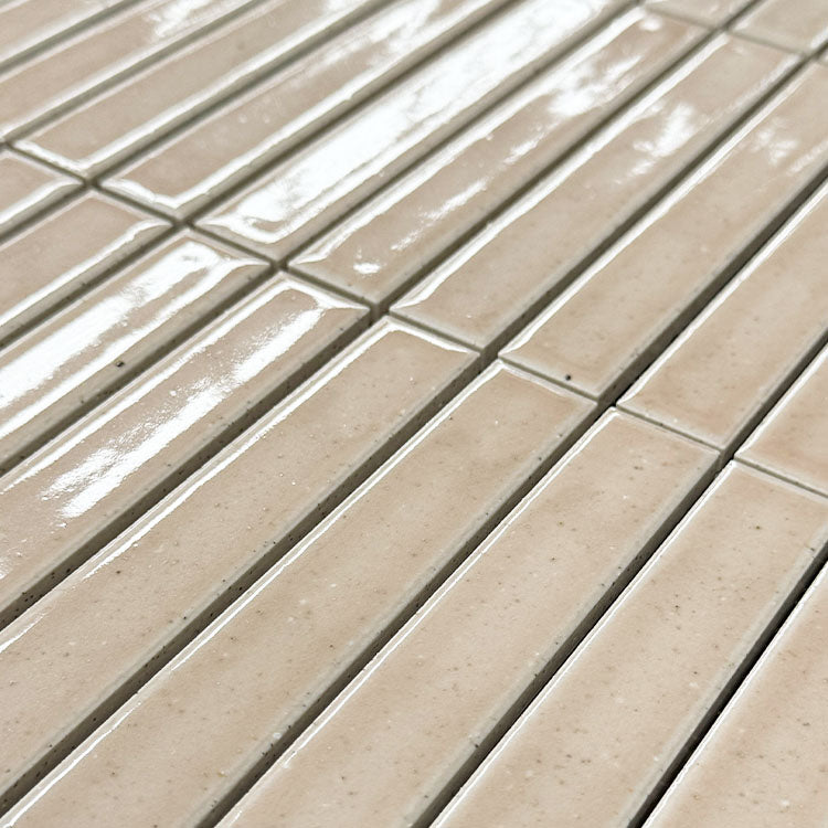 Sabi Finger Mosaic Pink Glazed Gloss 30x30 2.2x14.7