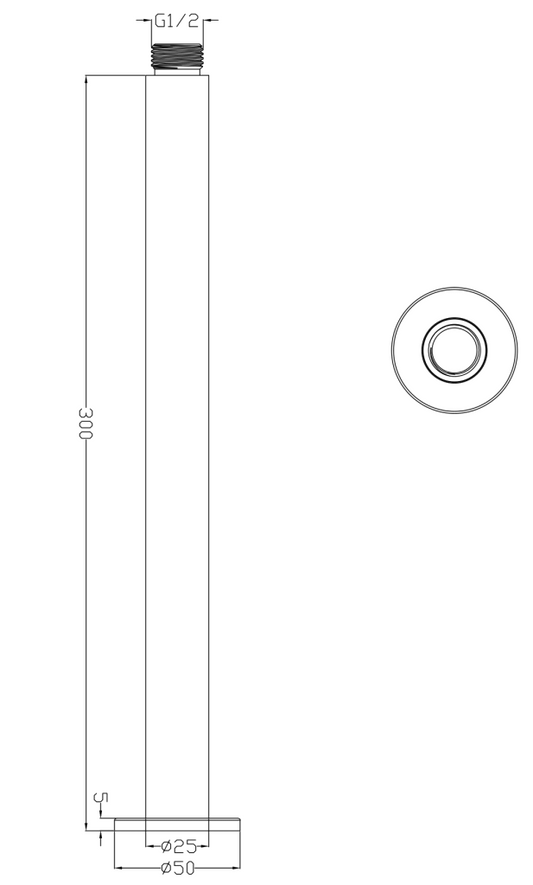 LVB Mica Ceiling Arm - 300/450mm – Living Brass