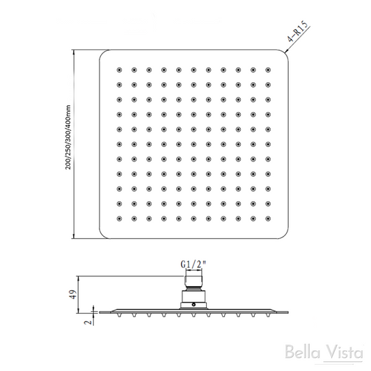 Cresta Shower Head – Black